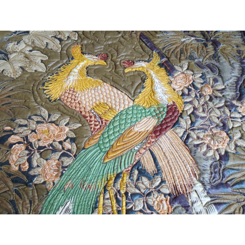 Vintage wall hanging with bird motif, 1950-1960