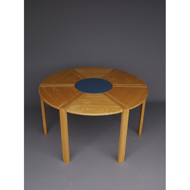Table vintage en hêtre et en bois laqué par Richard Nissen pour Nissen, Danemark 1970