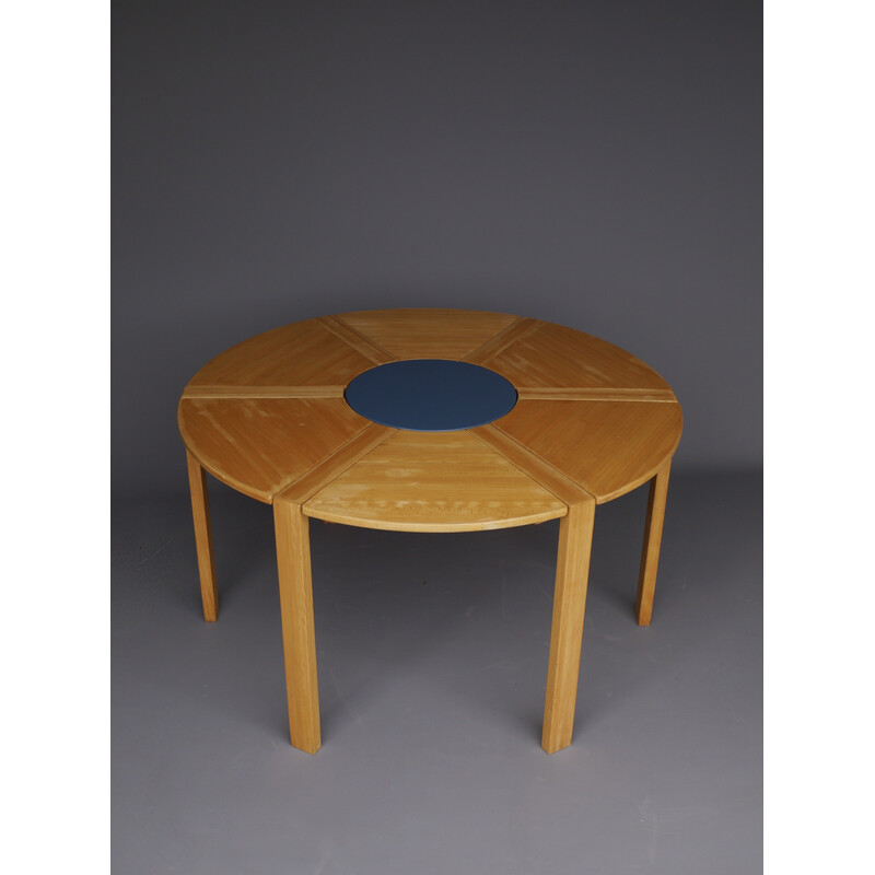 Vintage beechwood and lacquered wood table by Richard Nissen for Nissen, Denmark 1970