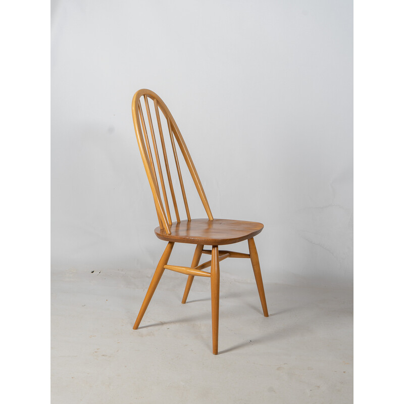 Set of 5 vintage Quaker beechwood and elmwood chairs by Lucian Ercolani for Ercol, UK 1960