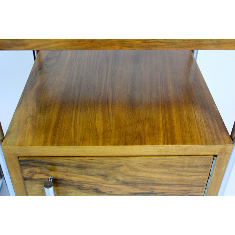 Pair of vintage walnut night stands by Robert Slezak, 1940s