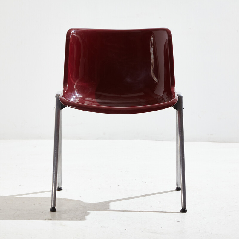 Vintage "Modus Sm 203" stackable plastic armchair by Osvaldo Borsani for Tecno, 1980s