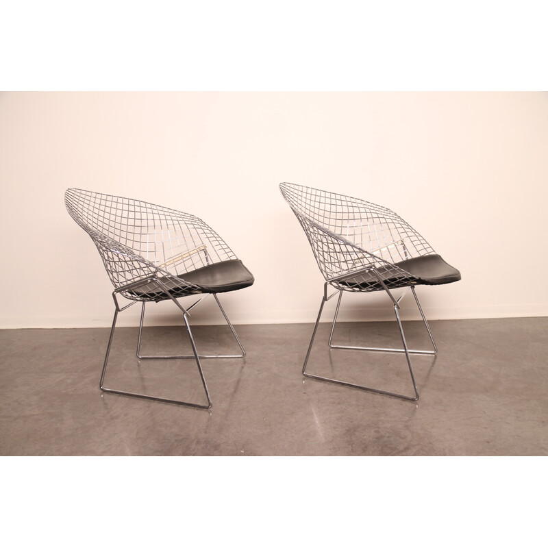 Paire de fauteuils vintage "Diamond" par Harry Bertoia pour Knoll, US 1960