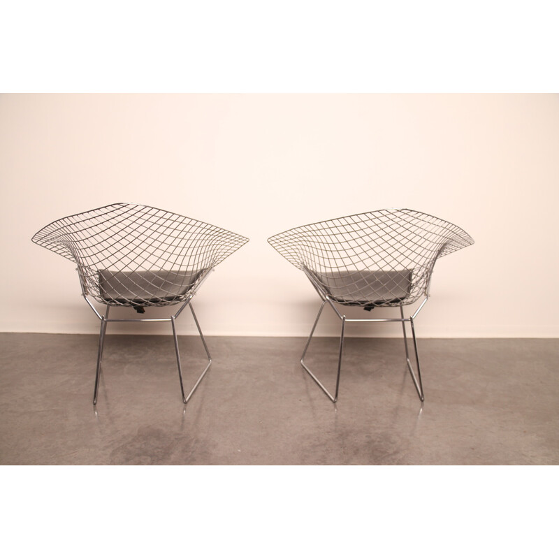 Paar vintage "Diamond" fauteuils van Harry Bertoia voor Knoll, VS 1960