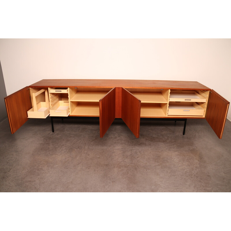 Vintage sideboard in teak model B40 by Dieter Waeckerlin for Behr Mobel, Germany 1950s