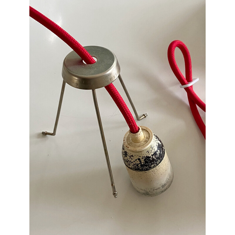 Candeeiro suspenso em vaso cromado Vintage por Verner Panton para Louis Poulsen, Dinamarca