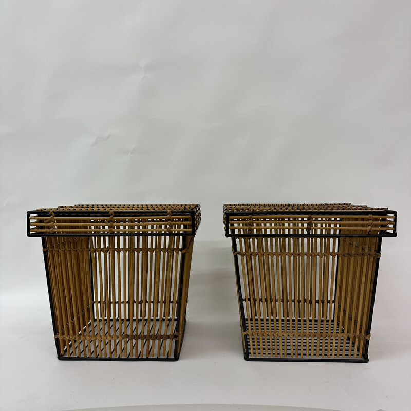 Pair of vintage storage baskets by Dirk van Sliedregt for Rohé, Netherlands 1960s