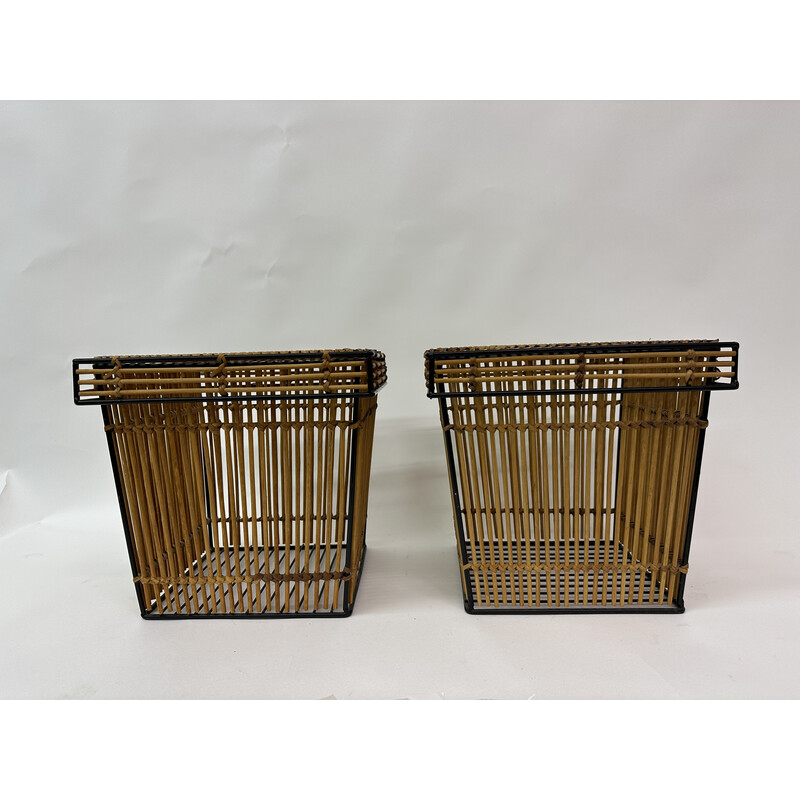 Pair of vintage storage baskets by Dirk van Sliedregt for Rohé, Netherlands 1960s