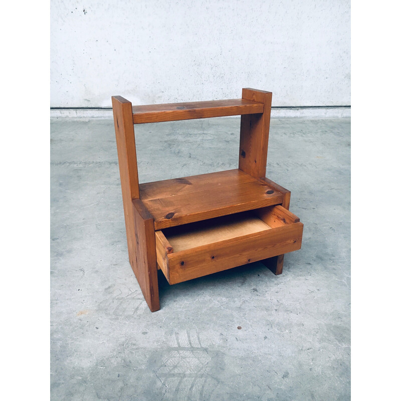 Pair of mid century Scandinavian pine night stands, Sweden 1960s