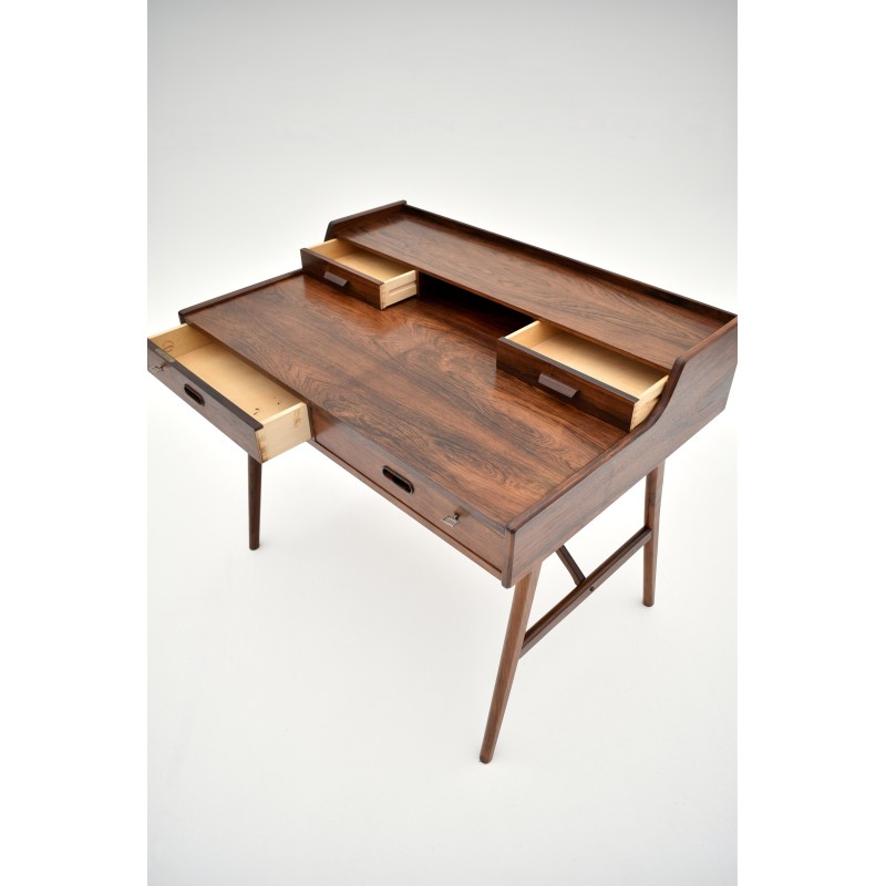 Vintage model 65 rosewood writing desk by Arne Wahl Iversen for Vinde Mobelfabrik, Denmark