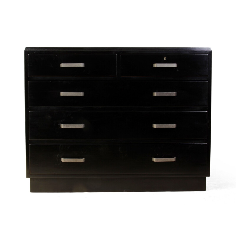 Chest of drawers Piano Black - 1930s