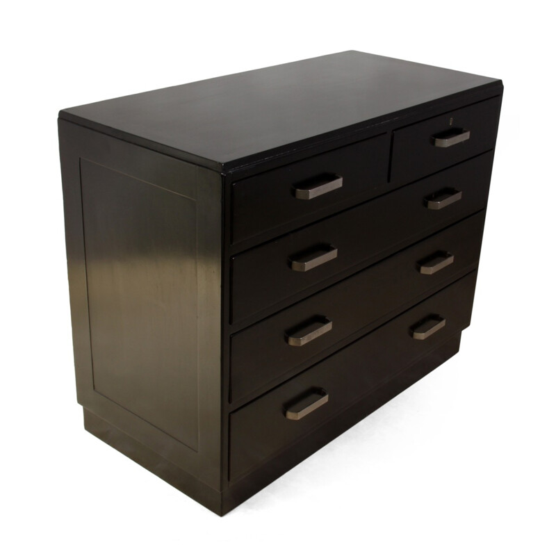 Chest of drawers Piano Black - 1930s