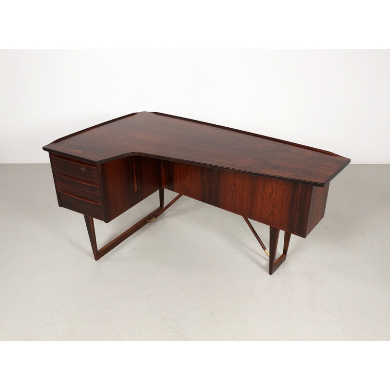 Danish rosewood corner desk by Peter Løvig Nielsen - 1960s