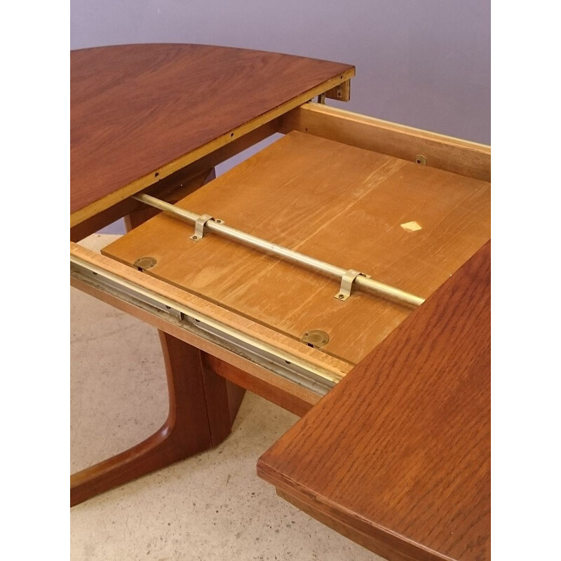 Extendible Scandinavian rosewood dining table Baumann - 1950