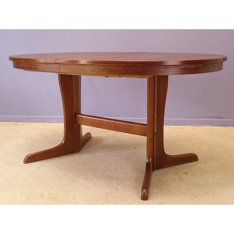 Extendible Scandinavian rosewood dining table Baumann - 1950