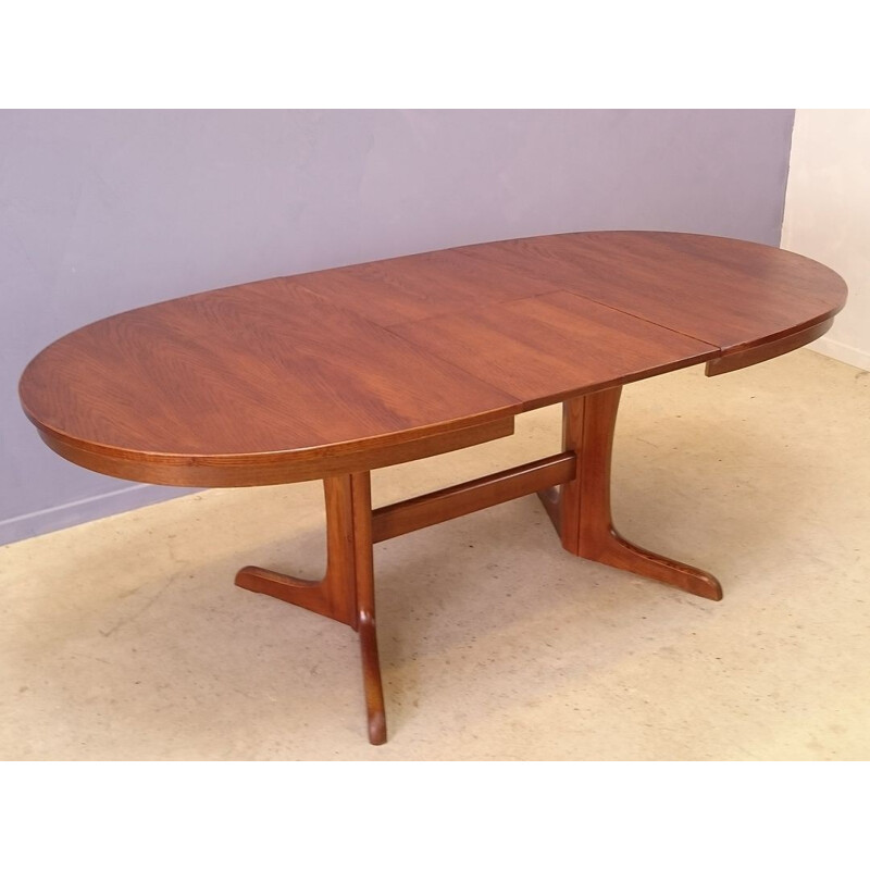 Table à repas scandinave extensible en palissandre Baumann - 1950