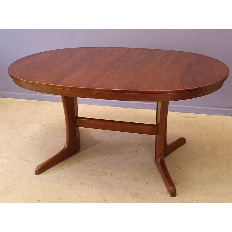 Extendible Scandinavian rosewood dining table Baumann - 1950