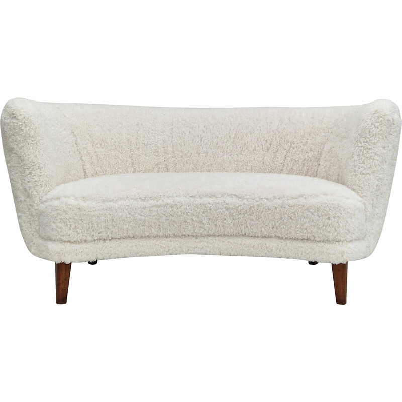 Dänisches Vintage 2-Sitzer Bananensofa, 1960er Jahre