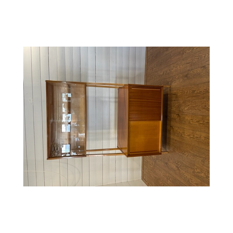 Vintage Monti display cabinet in beechwood by František Jirák, Czechoslovakia 1960