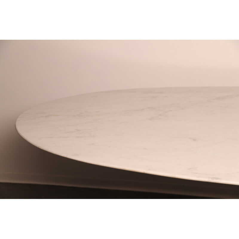 Table ovale vintage en marbre arabescato par Florence Knoll pour Roche Bobois, France 1960
