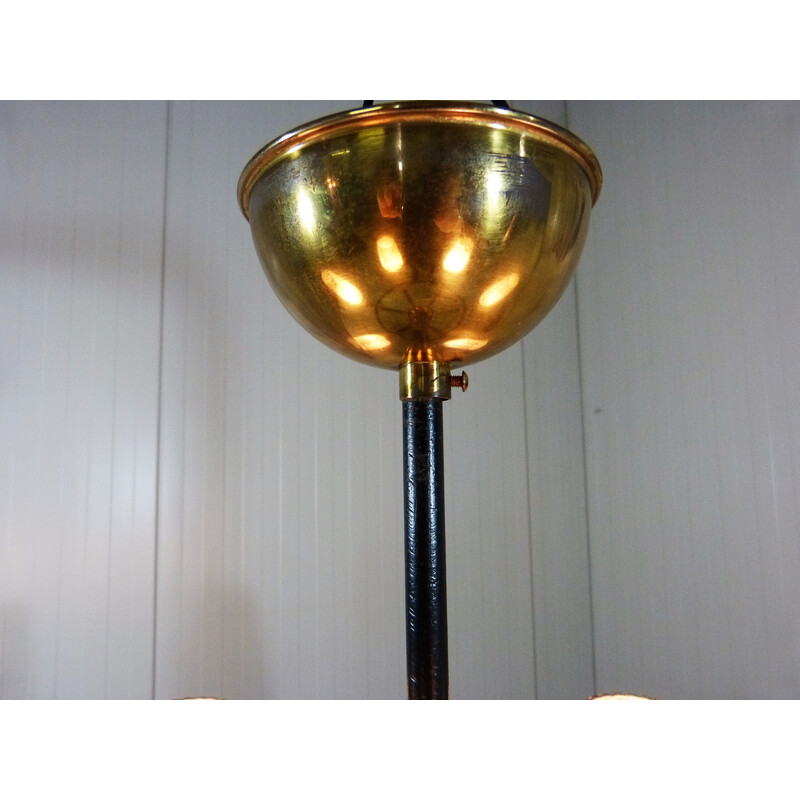 Vintage brass chandelier, Finland 1950