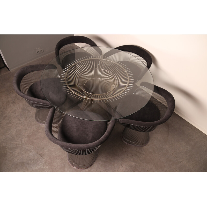 Vintage dining set by Warren Platner for Knoll International, Usa 1960s