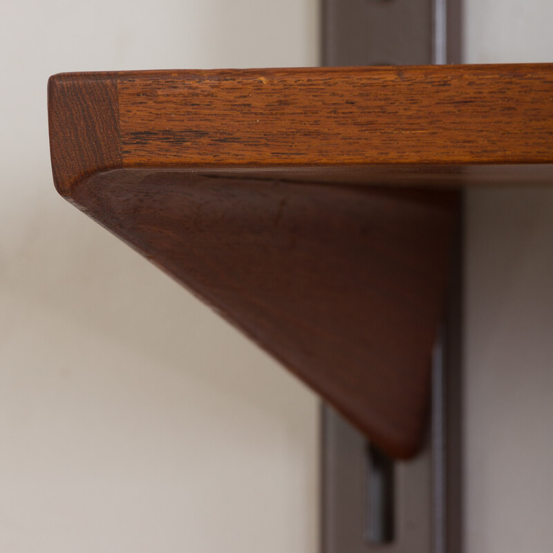 Vintage teak bookcase with desk by Kai Kristiansen for Fm Mobler, Denmark 1960