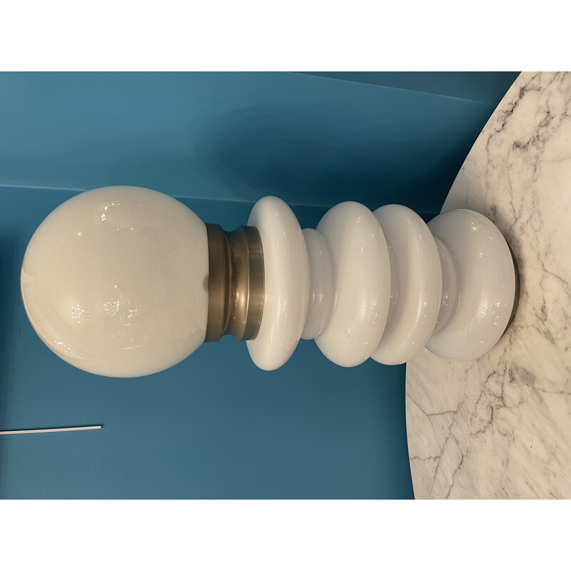 Lampe vintage blanche par Carlo Nason