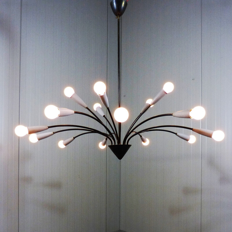 Candelabro Vintage atómico sputnik, década de 1950