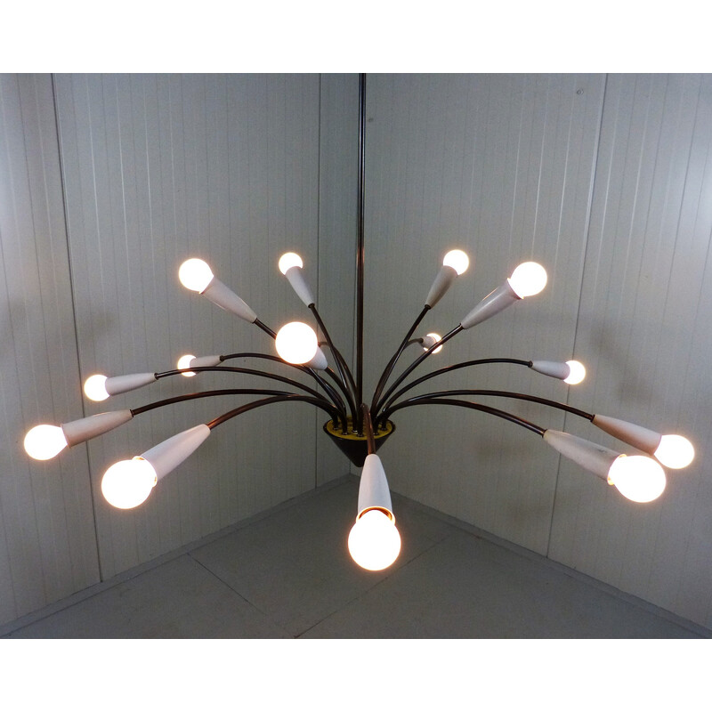 Vintage atomic sputnik chandelier, 1950s