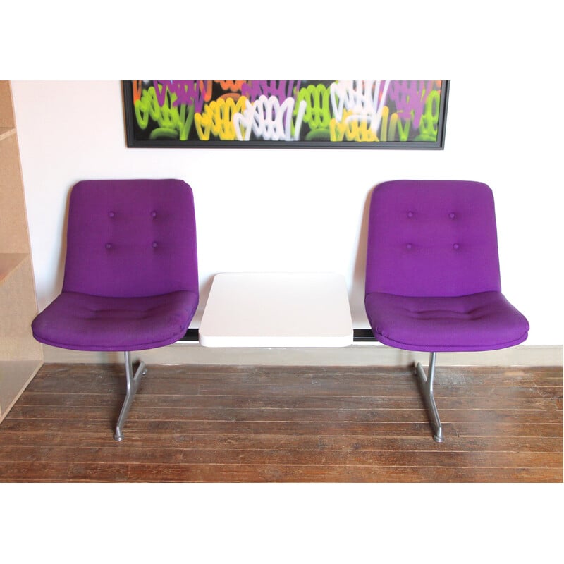 Vintage waiting room bench by Geoffrey Harcourt for Artifort, 1970