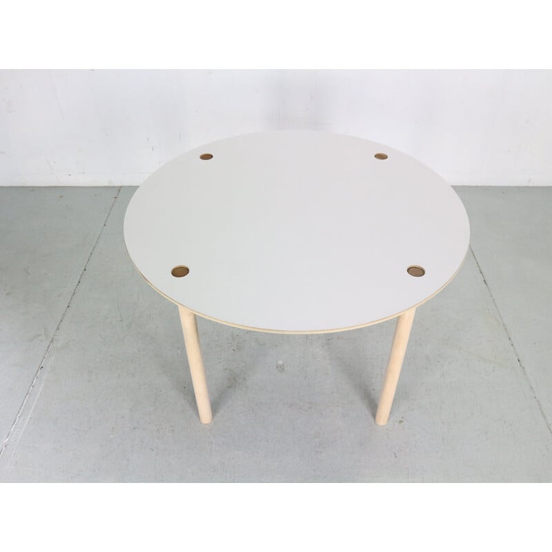 Vintage Flip-Top oakwood round dining table by Børge Mogensen for Fdb Møbler, Denmark 1950s