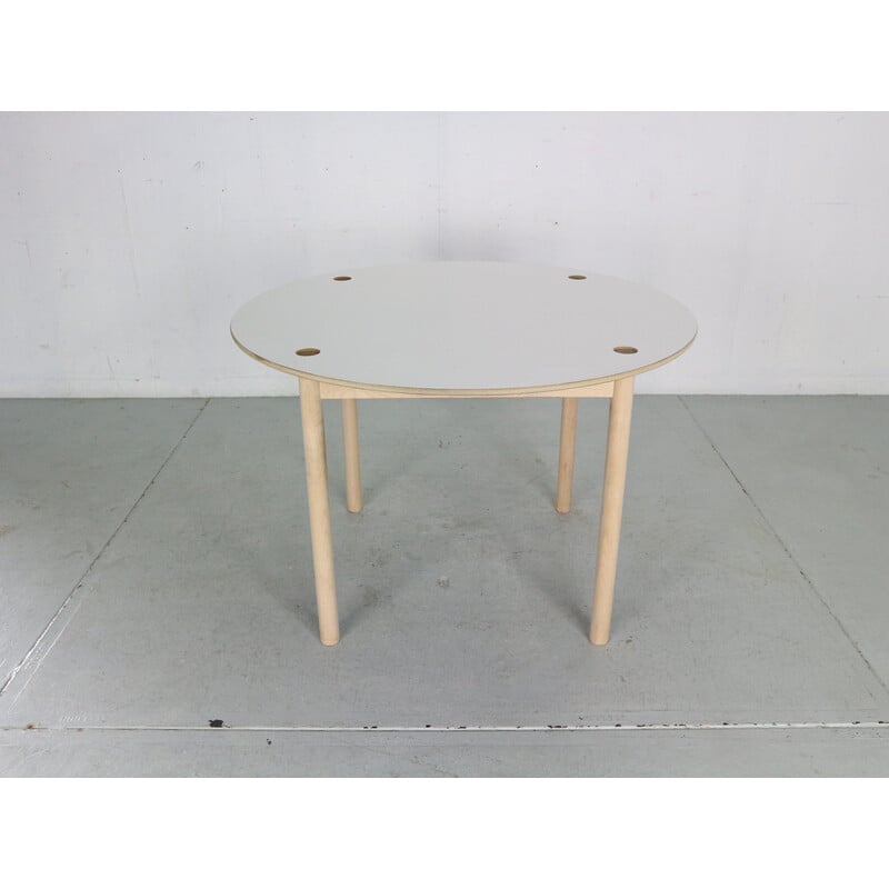 Vintage Flip-Top oakwood round dining table by Børge Mogensen for Fdb Møbler, Denmark 1950s