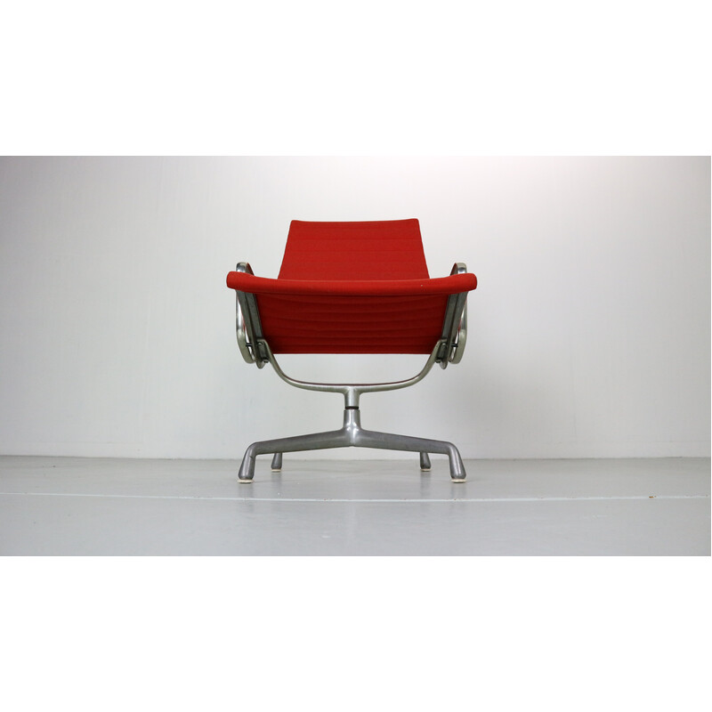Fauteuil vintage pivotant de bureau rouge "Ea 116" Hopsack par Charles Eames pour Vitra, 1980