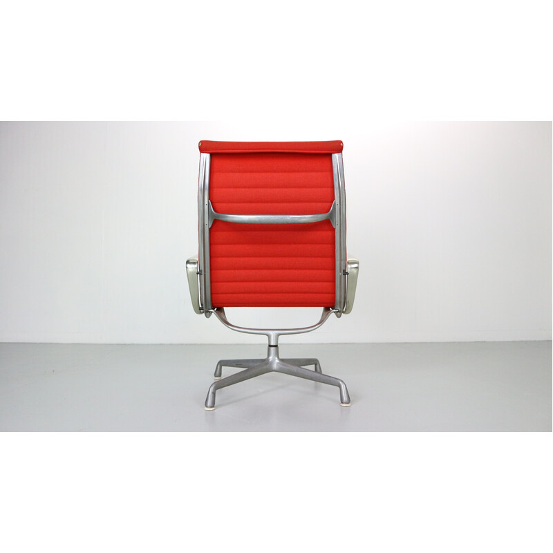 Vintage "Ea 116" Hopsack red office swivel armchair by Charles Eames for Vitra, 1980