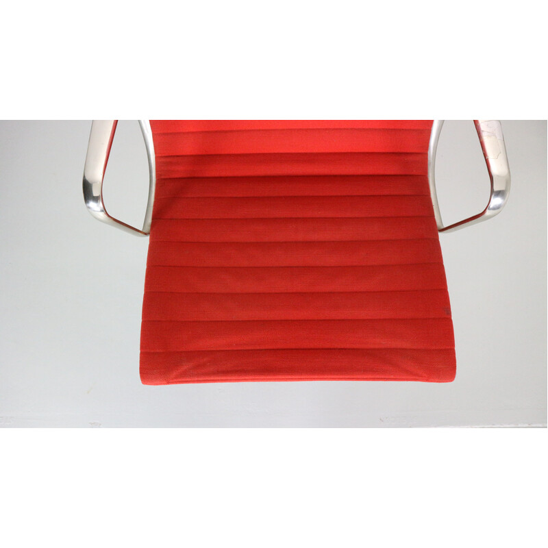 Poltrona girevole da ufficio vintage "Ea 116" Hopsack rosso di Charles Eames per Vitra, 1980