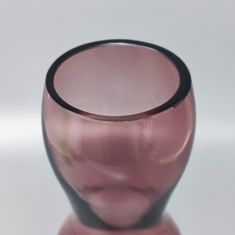 Juego de 3 jarrones vintage en cristal de Murano por Nason, Italia años 70
