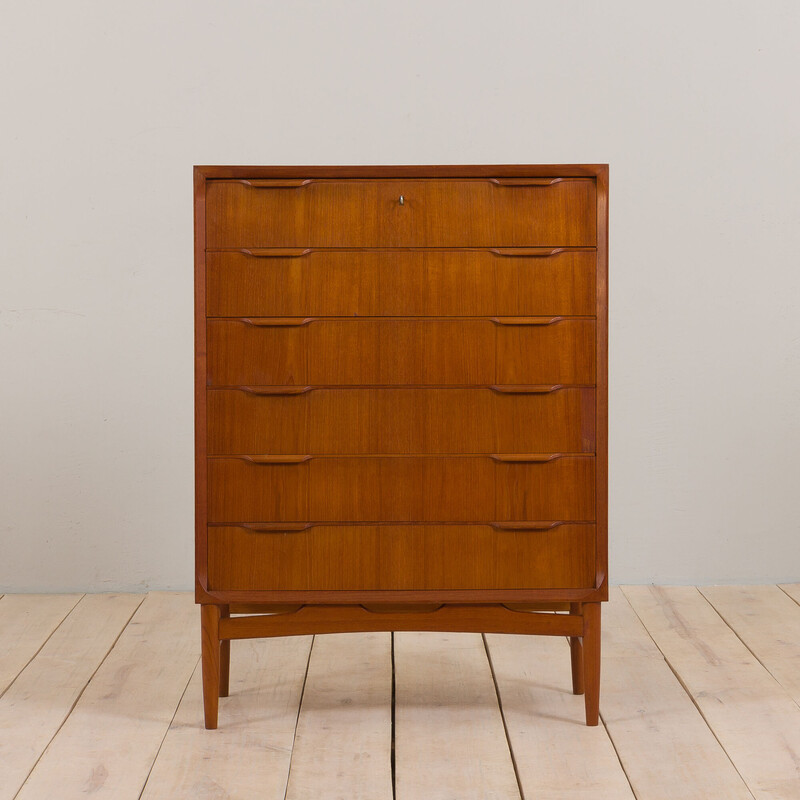 Danish vintage sculptural chest of drawers in teak, 1960s