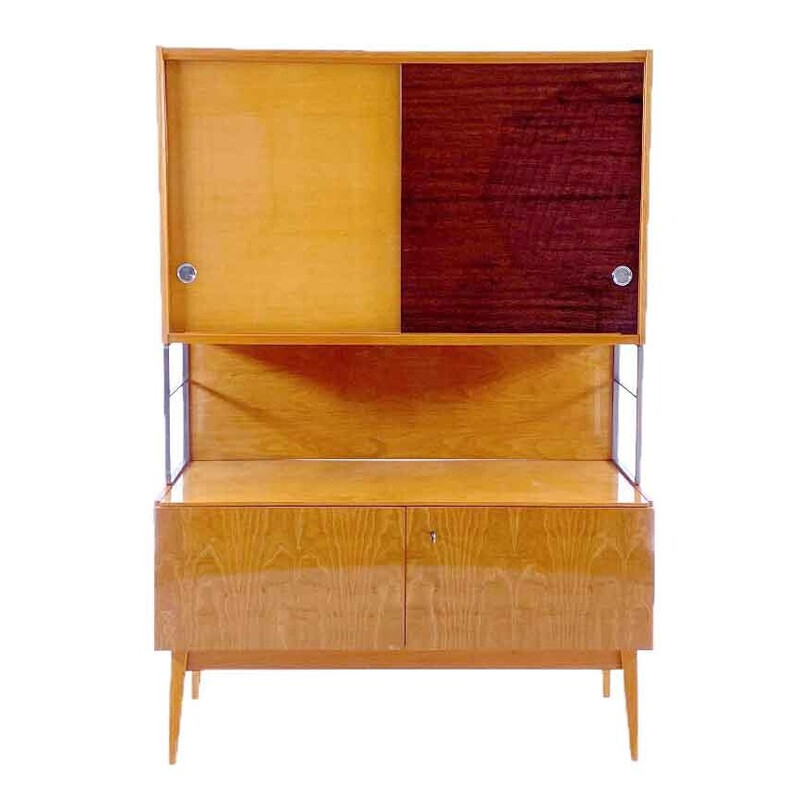 Vintage Czech two tone highboard por Bohumil Landsman para Jitona, 1970s