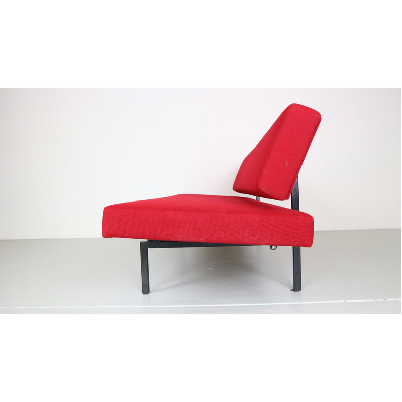 Divano letto vintage rosso modello 540 di Gijs Van Der Sluis, Paesi Bassi 1961