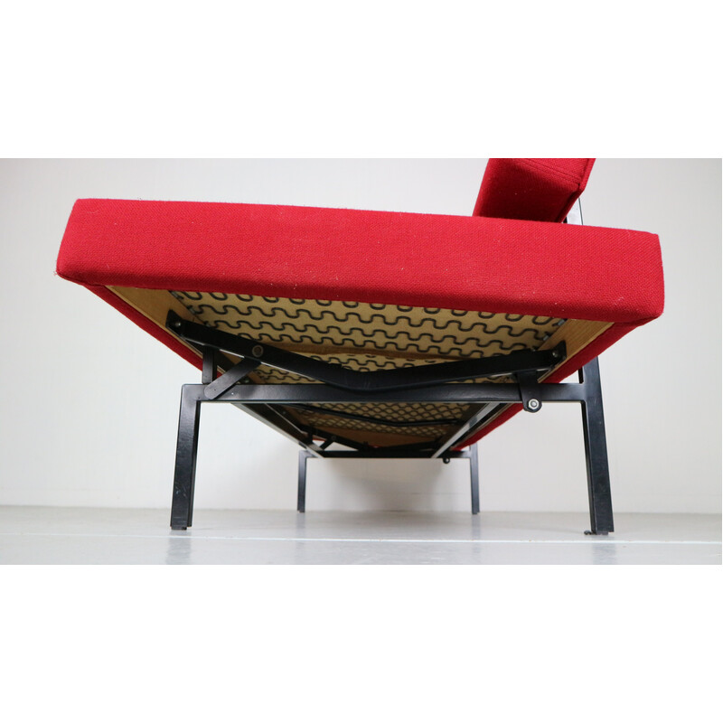 Vintage red sofa daybed model 540 by Gijs Van Der Sluis, Netherlands 1961