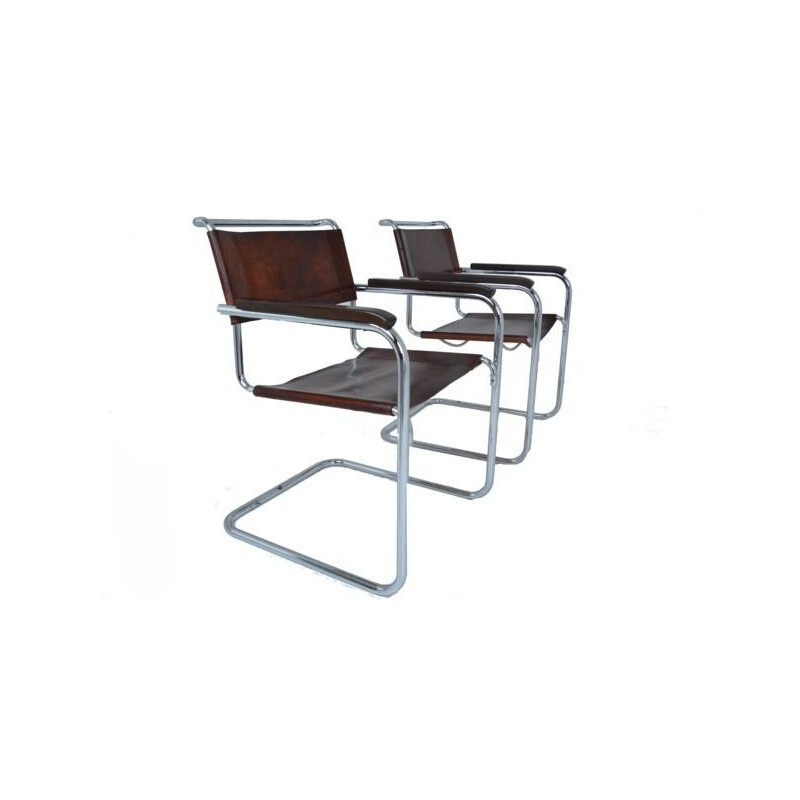 Pair of armchairs B 34 Marcel Breuer - 1950s