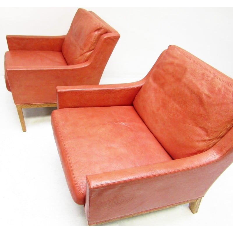 Pair of vintage lounge chairs by Kai Lyngfeldt Larsen for Søren Willadsen, Denmark 1960
