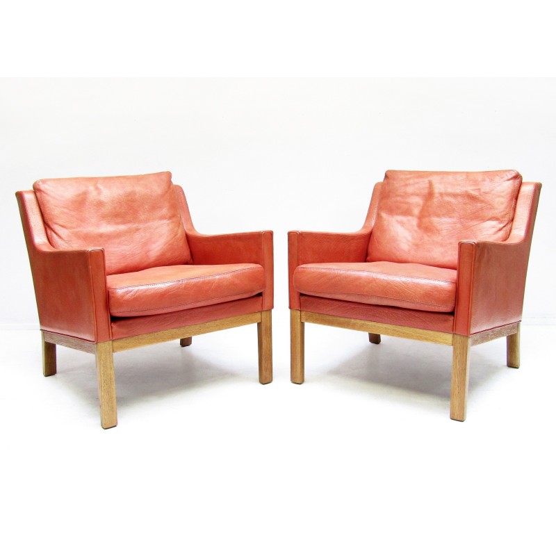Par de cadeiras de sala de estar vintage de Kai Lyngfeldt Larsen para Søren Willadsen, Dinamarca 1960