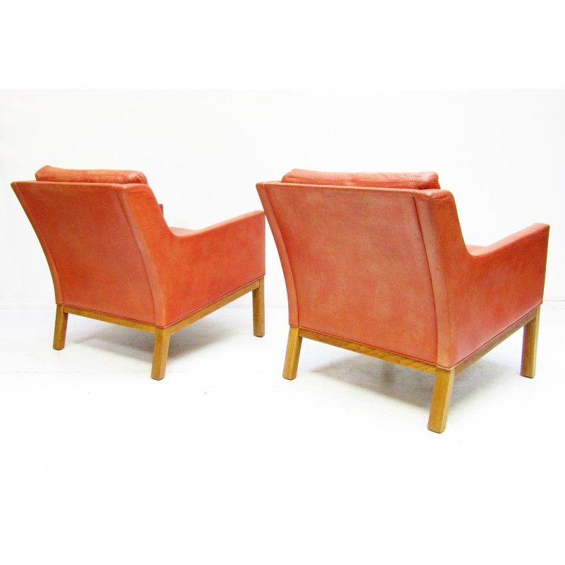 Paire de fauteuils lounge vintage par Kai Lyngfeldt Larsen pour Søren Willadsen, Danemark 1960