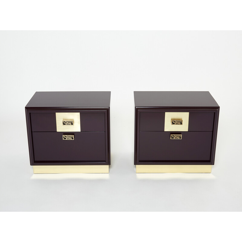 Pair of vintage night stands by Luciano Frigerio for Frigerio Di Desio, Italy 1970