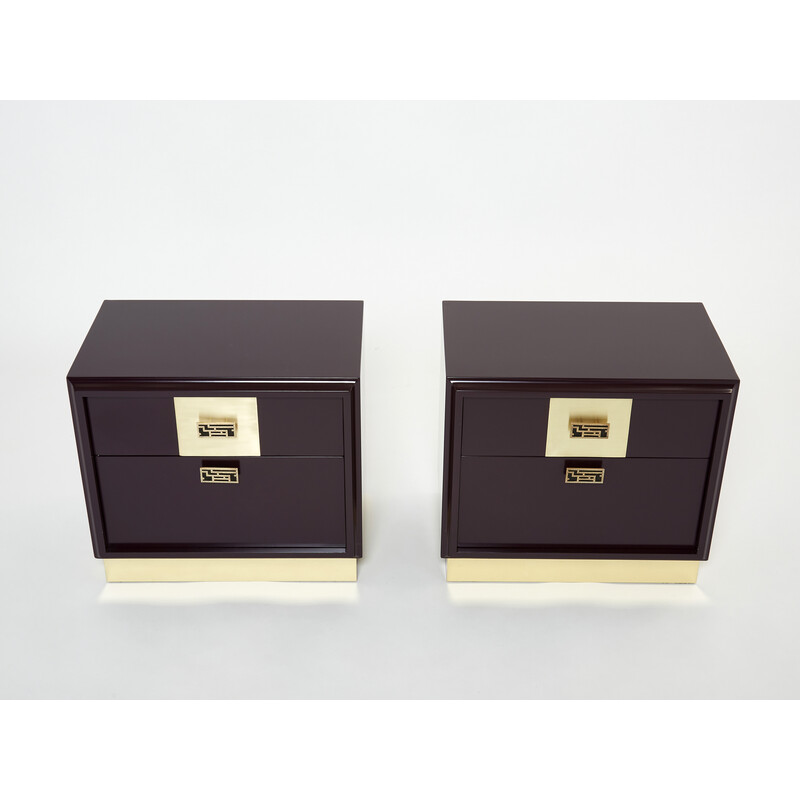 Pair of vintage night stands by Luciano Frigerio for Frigerio Di Desio, Italy 1970