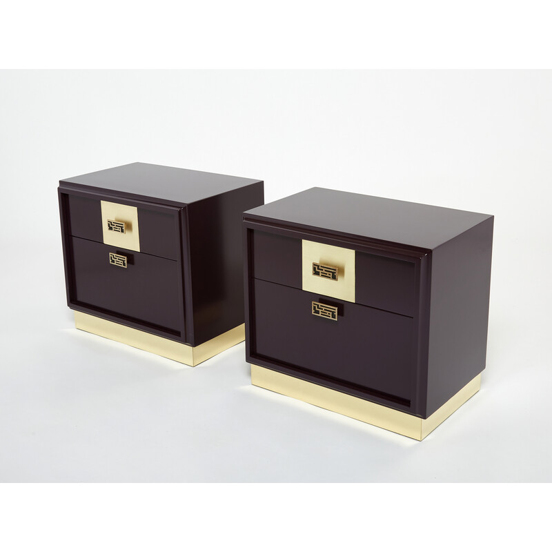 Pair of vintage night stands by Luciano Frigerio for Frigerio Di Desio, Italy 1970