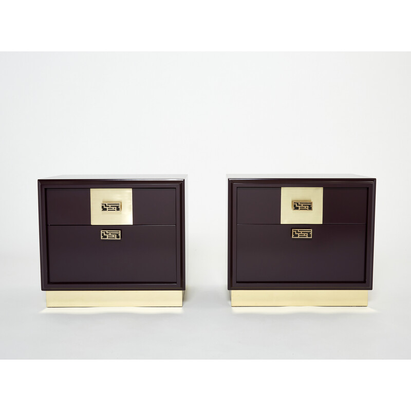 Pair of vintage night stands by Luciano Frigerio for Frigerio Di Desio, Italy 1970