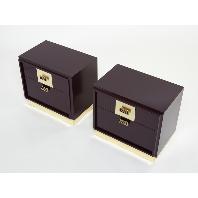 Pair of vintage night stands by Luciano Frigerio for Frigerio Di Desio, Italy 1970